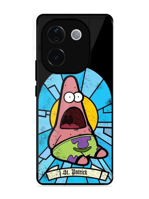 St. Patrick'S Day Stained Glass Patrick Star Glossy Soft Edge Case for Vivo T3 Pro (5G)