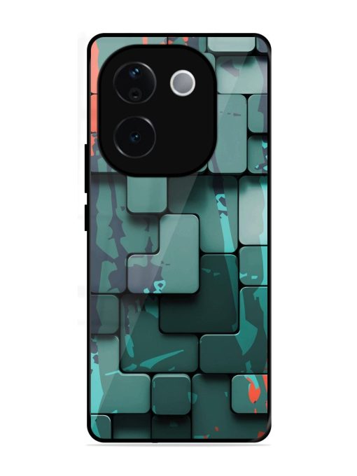 Abstract Geometric Mosaic Glossy Soft Edge Case for Vivo T3 Pro (5G)