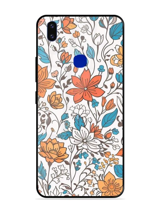 Floral Symphony Glossy Soft Edge Case for Vivo V9