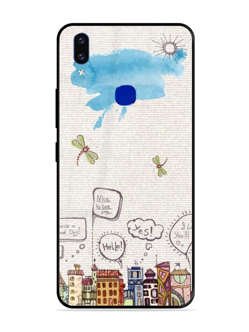 Doodle City Glossy Soft Edge Case for Vivo V9