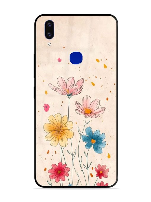 Delicate Bloom Glossy Soft Edge Case for Vivo V9