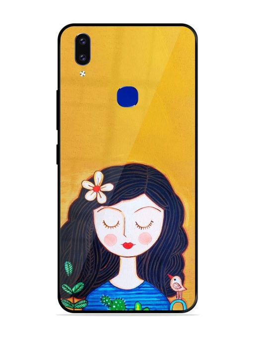 Girl Illustration Glossy Soft Edge Case for Vivo V9