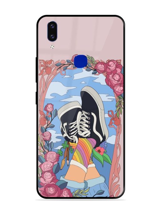 Floral Fantasy Glossy Soft Edge Case for Vivo V9