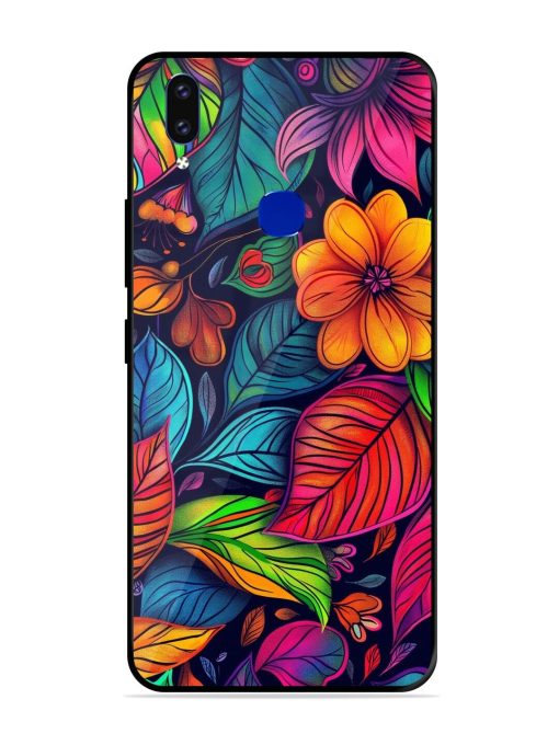 Rainbow Of Blooms Glossy Soft Edge Case for Vivo V9