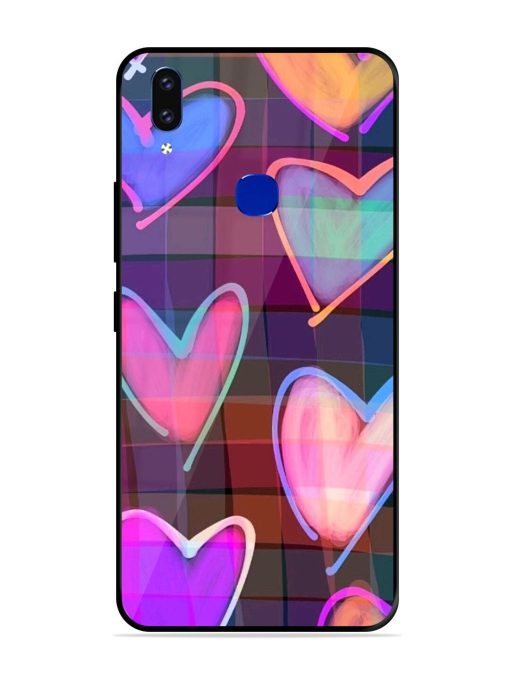 Neon Hearts Glossy Soft Edge Case for Vivo V9