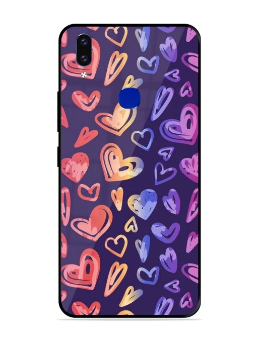 Rainbow Hearts Glossy Soft Edge Case for Vivo V9