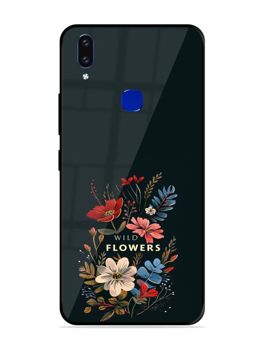 Dark Floral Glossy Soft Edge Case for Vivo V9