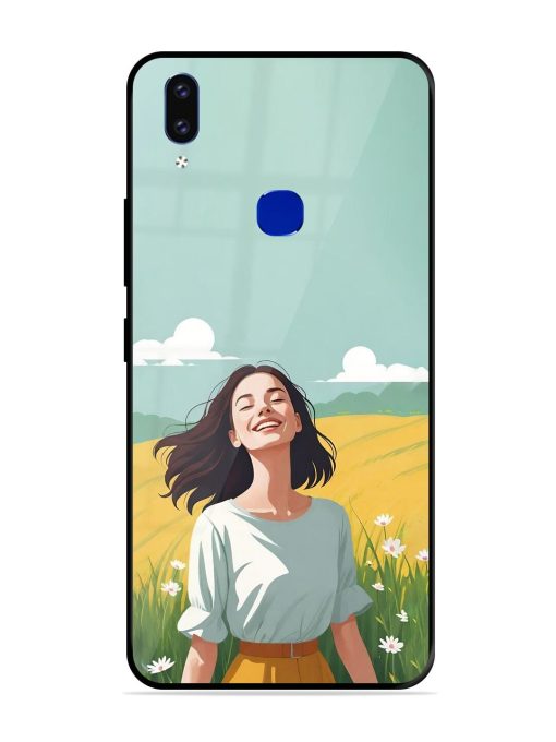 Girl Graffiti Glossy Soft Edge Case for Vivo V9