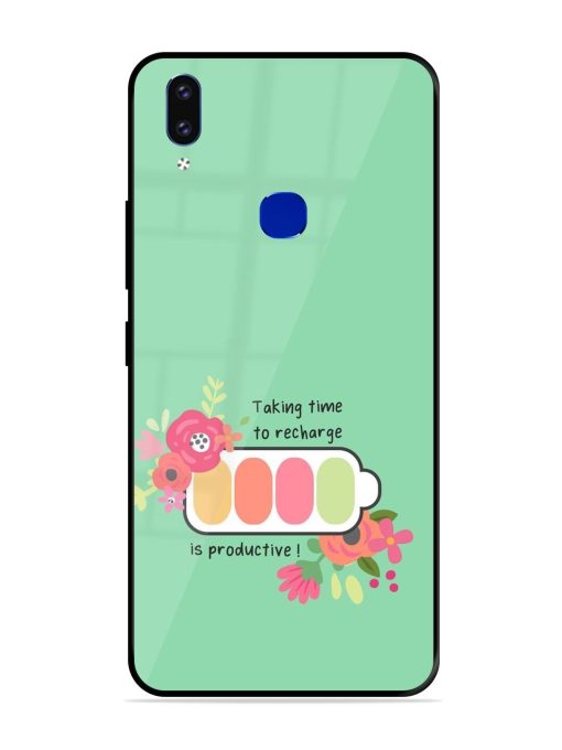 Recharge And Bloom Glossy Soft Edge Case for Vivo V9