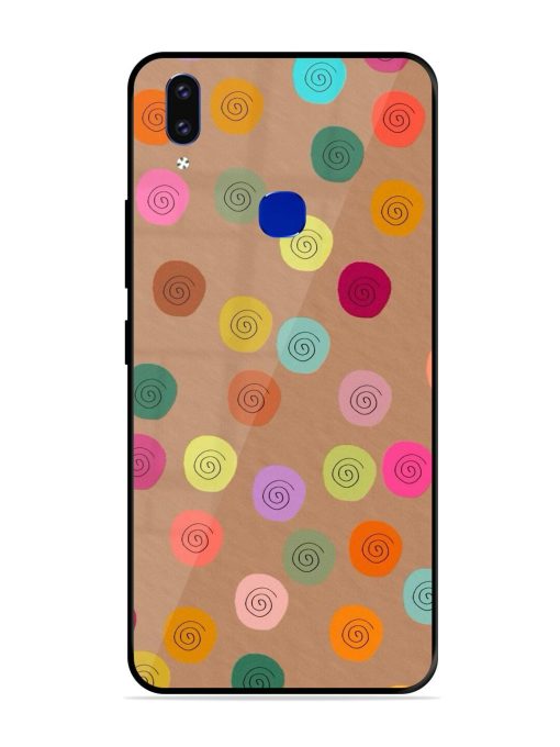 Swirly Dots On Kraft Glossy Soft Edge Case for Vivo V9