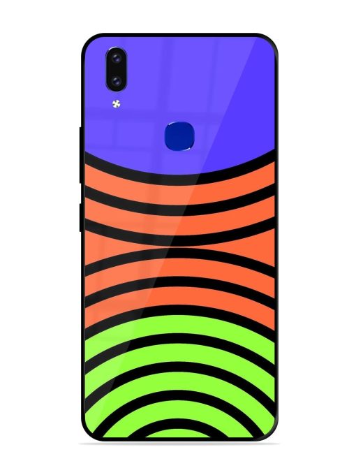 Psychedelic Stripe Symphony Glossy Soft Edge Case for Vivo V9