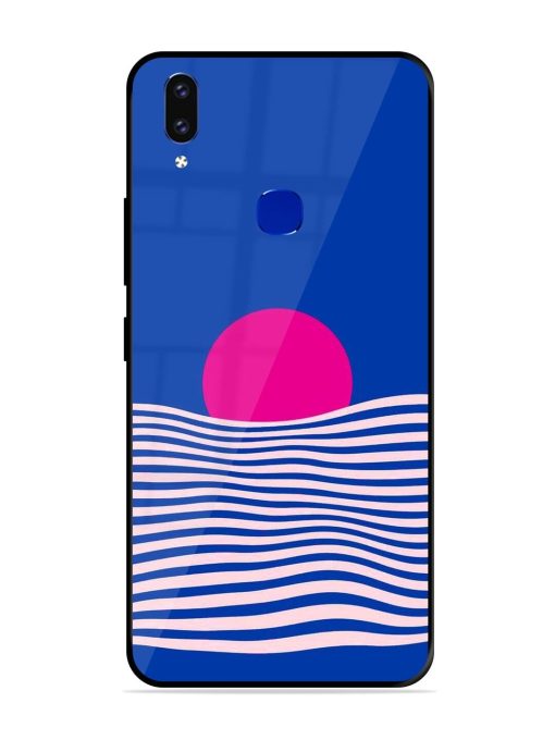 Pink Sunset Over Blue Waves Glossy Soft Edge Case for Vivo V9