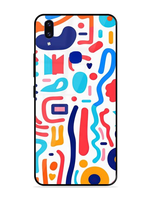 Whimsical Doodle Chaos Glossy Soft Edge Case for Vivo V9