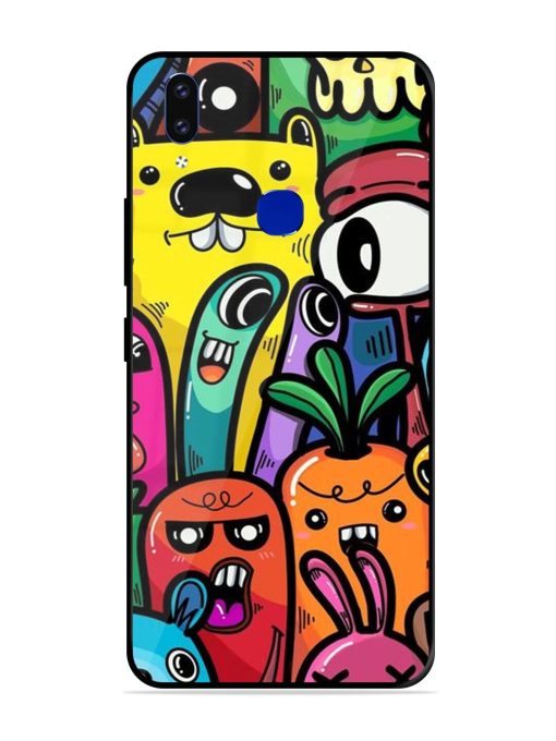 Whimsical Doodle Chaos Glossy Soft Edge Case for Vivo V9