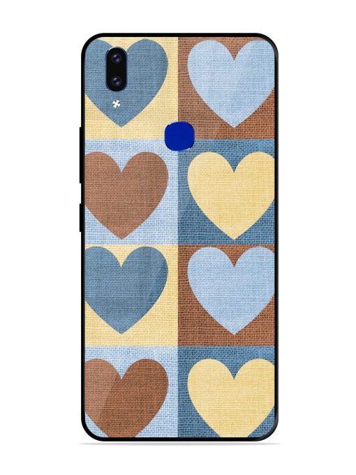 Hearts On Canvas Glossy Soft Edge Case for Vivo V9 Pro