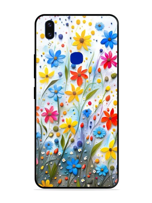 Vibrant Floral Glossy Soft Edge Case for Vivo V9 Pro