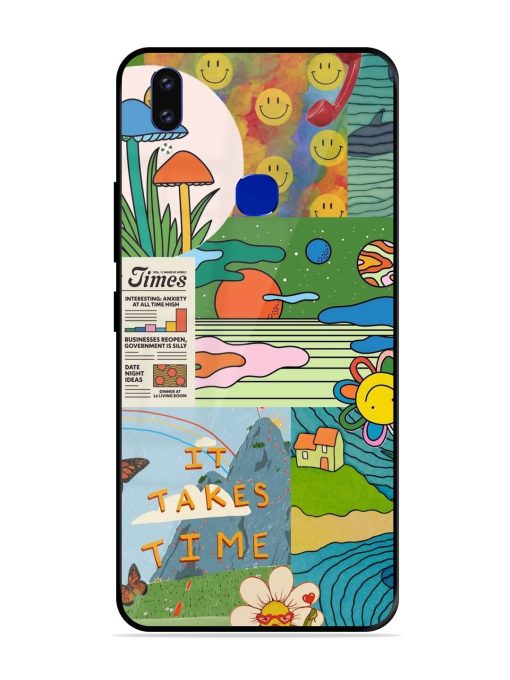 Groovy Vibes Glossy Soft Edge Case for Vivo V9 Pro