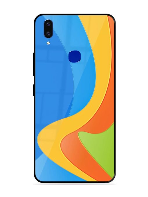 Curvy Color Cascade Glossy Soft Edge Case for Vivo V9 Pro