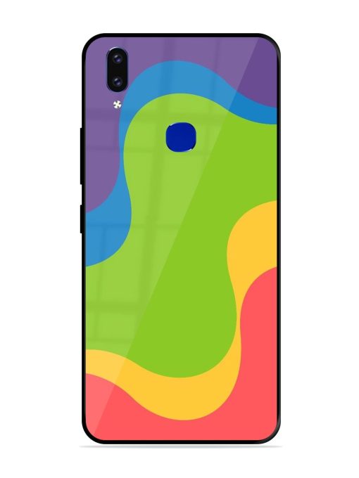 Wavy Rainbow Wonderland Glossy Soft Edge Case for Vivo V9 Pro