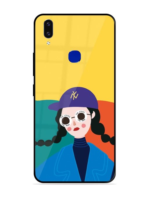 Starry-Eyed Girl Glossy Soft Edge Case for Vivo V9 Youth