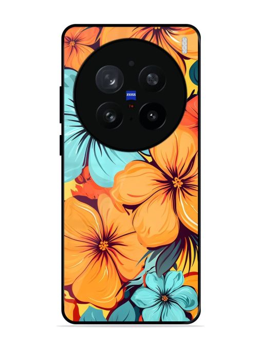 Tropical Bloom Glossy Soft Edge Case for Vivo X200 Pro (5G)