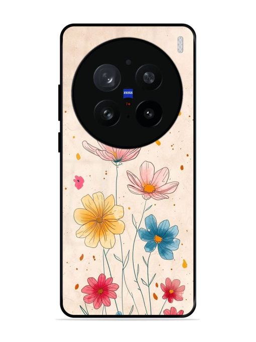 Delicate Bloom Glossy Soft Edge Case for Vivo X200 Pro (5G)