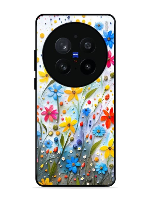 Vibrant Floral Glossy Soft Edge Case for Vivo X200 Pro (5G)