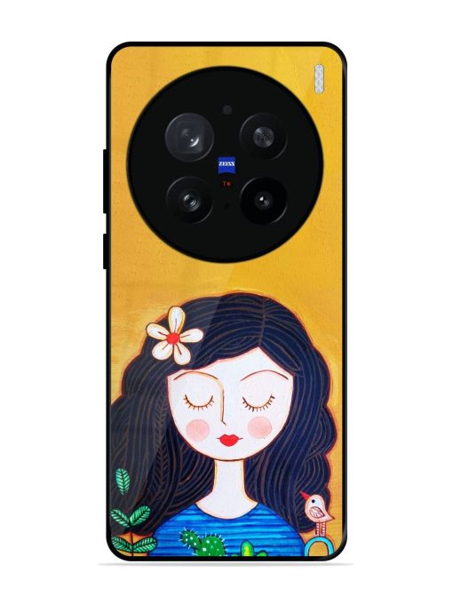 Girl Illustration Glossy Soft Edge Case for Vivo X200 Pro (5G)