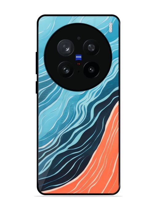 Oceanic Divide Glossy Soft Edge Case for Vivo X200 Pro (5G)