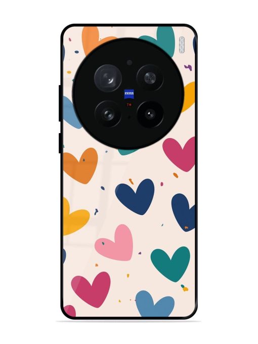 Rainbow Hearts Glossy Soft Edge Case for Vivo X200 Pro (5G)