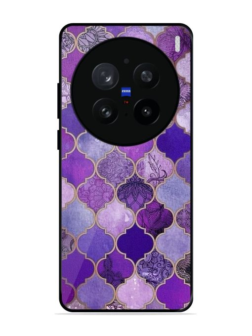 Purple Mosaic Magic Glossy Soft Edge Case for Vivo X200 Pro (5G)