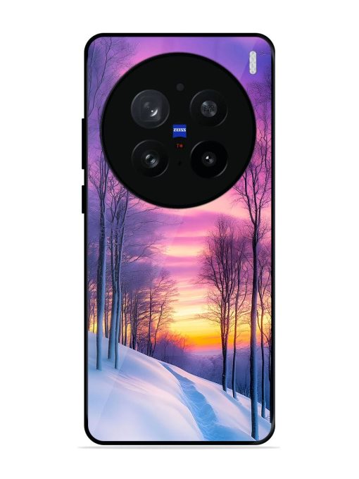 Winter'S Purple Haze Glossy Soft Edge Case for Vivo X200 Pro (5G)