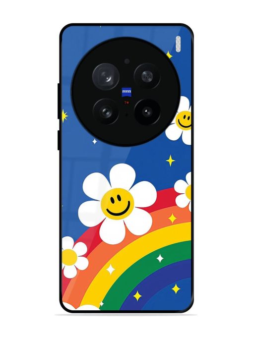 Happy Daisies And Rainbow Sky Glossy Soft Edge Case for Vivo X200 Pro (5G)