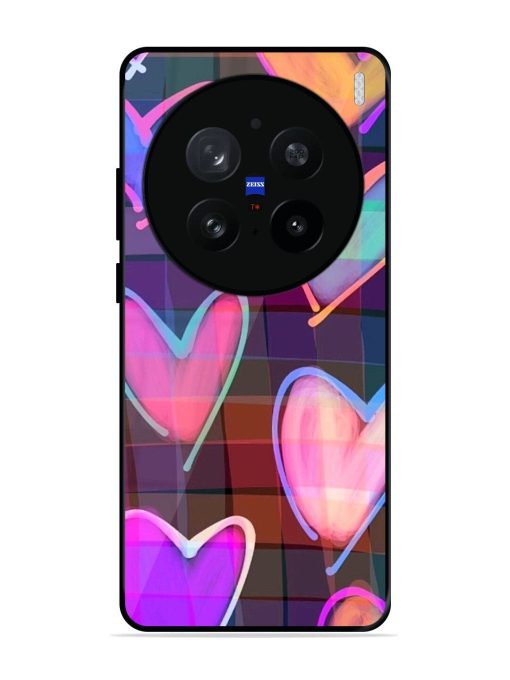 Neon Hearts Glossy Soft Edge Case for Vivo X200 Pro (5G)