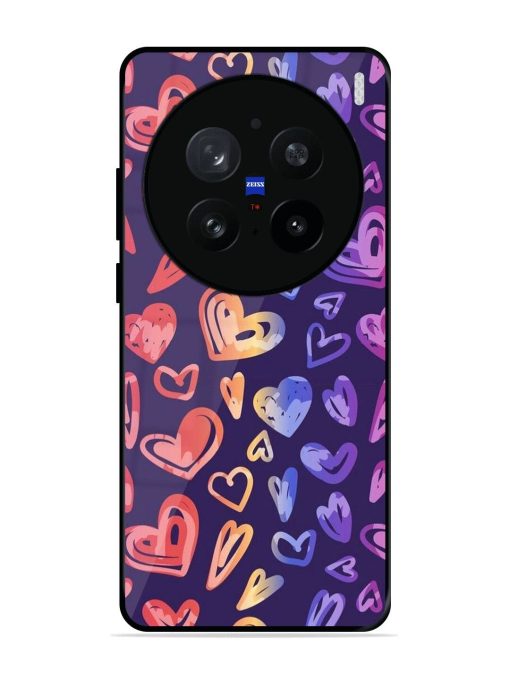 Rainbow Hearts Glossy Soft Edge Case for Vivo X200 Pro (5G)