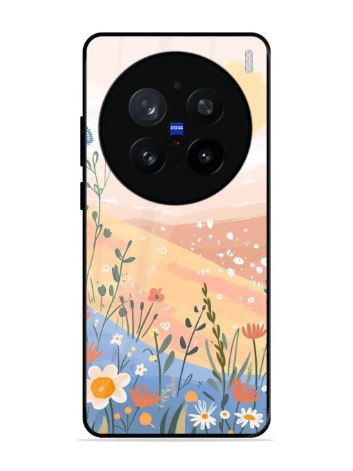 Golden Hour Blooms Glossy Soft Edge Case for Vivo X200 Pro (5G)