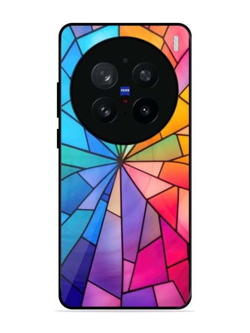 Stained Glass Kaleidoscope Of Colors Glossy Soft Edge Case for Vivo X200 Pro (5G)