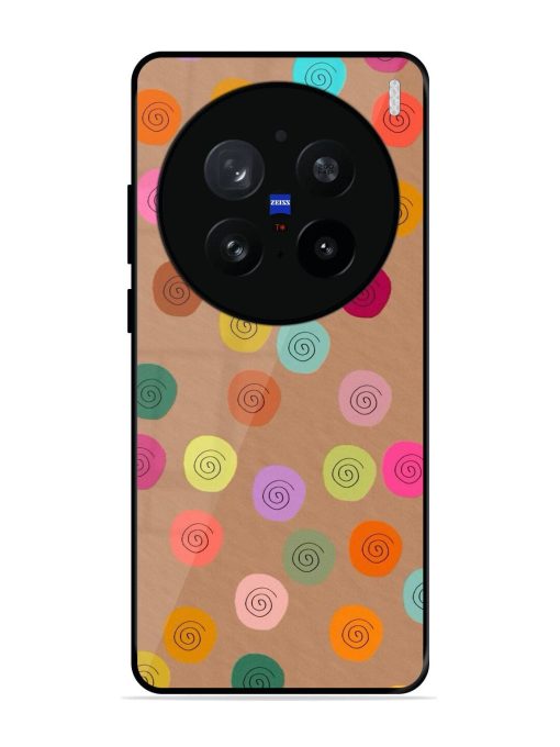 Swirly Dots On Kraft Glossy Soft Edge Case for Vivo X200 Pro (5G)