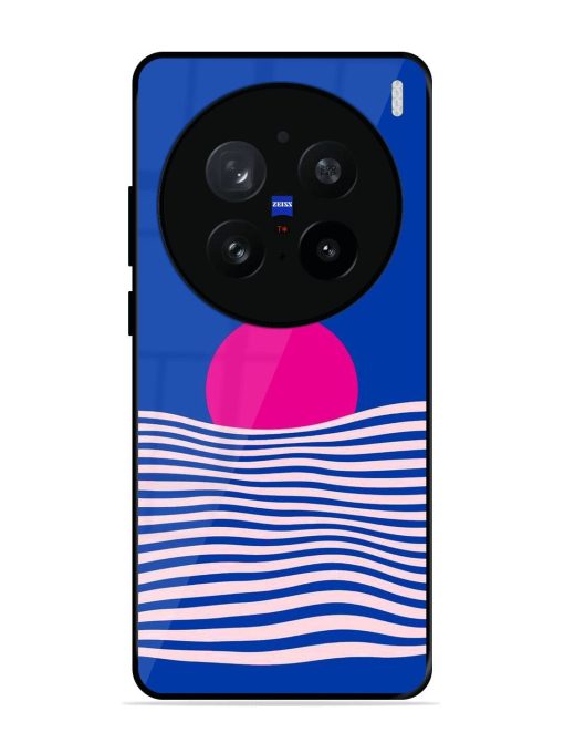 Pink Sunset Over Blue Waves Glossy Soft Edge Case for Vivo X200 Pro (5G)