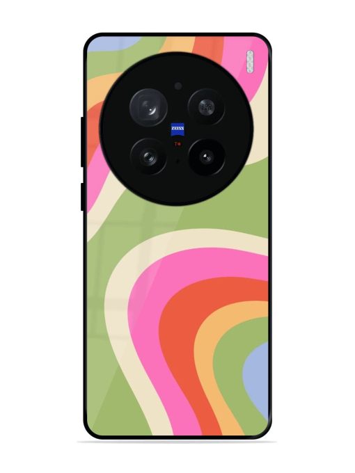 Wavy Rainbow Wonderland Glossy Soft Edge Case for Vivo X200 Pro (5G)