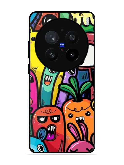 Whimsical Doodle Chaos Glossy Soft Edge Case for Vivo X200 Pro (5G)