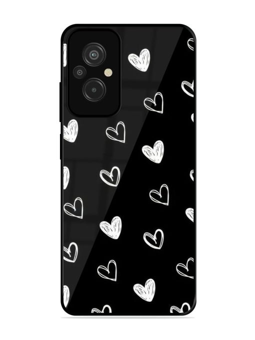 Scattered Hearts Glossy Soft Edge Case for Xiaomi Redmi 11 Prime (4G)