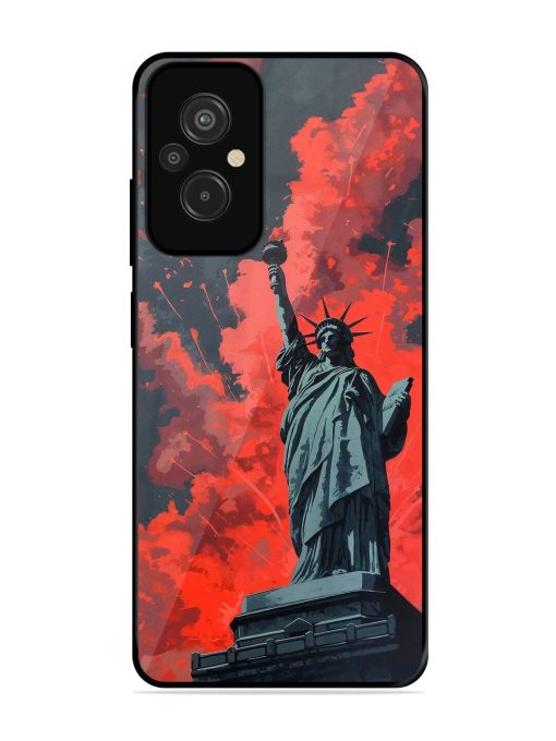 Lady Liberty'S Firework Finale Glossy Soft Edge Case for Xiaomi Redmi 11 Prime (4G)