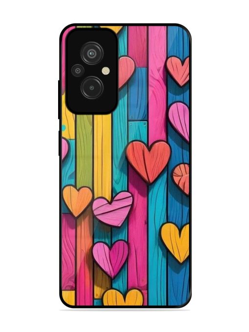 Rainbow Of Hearts Glossy Soft Edge Case for Xiaomi Redmi 11 Prime (4G)