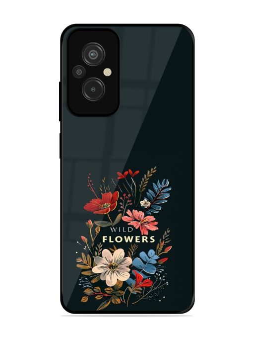 Dark Floral Glossy Soft Edge Case for Xiaomi Redmi 11 Prime (4G)