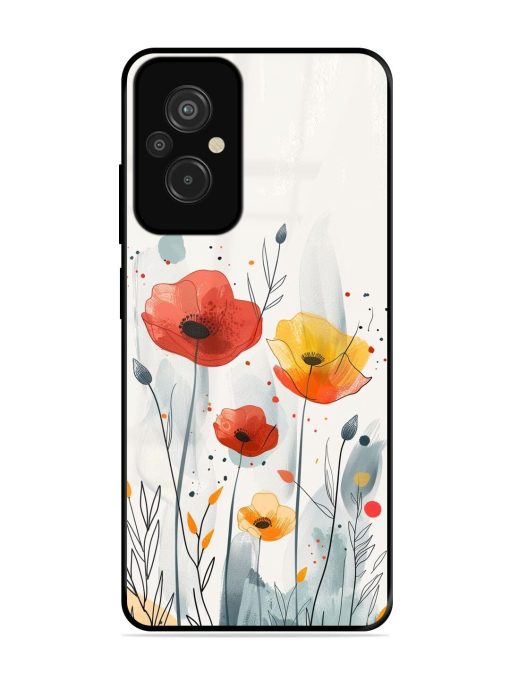 Poppy Fields Glossy Soft Edge Case for Xiaomi Redmi 11 Prime (4G)