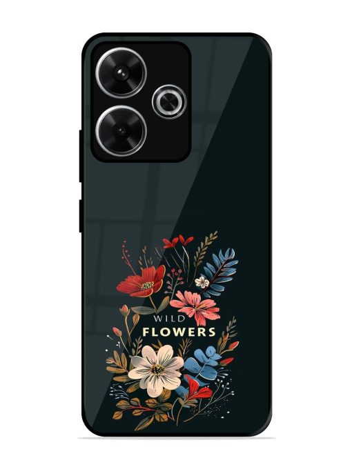 Dark Floral Glossy Soft Edge Case for Xiaomi Redmi 13 (5G)