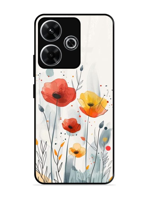 Poppy Fields Glossy Soft Edge Case for Xiaomi Redmi 13 (5G)