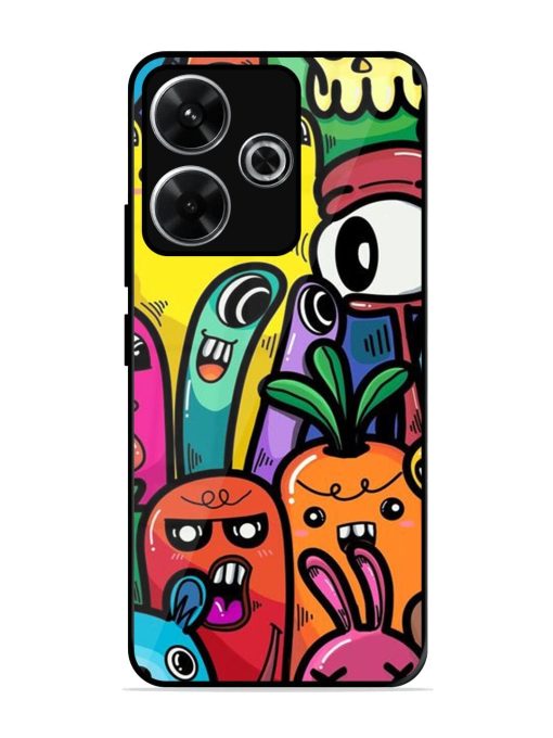 Whimsical Doodle Chaos Glossy Soft Edge Case for Xiaomi Redmi 13 (5G)