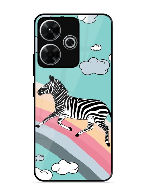 Zebra On A Rainbow Glossy Soft Edge Case for Xiaomi Redmi 13 (5G)